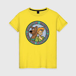 Футболка хлопковая женская Scooby-Doo, цвет: желтый