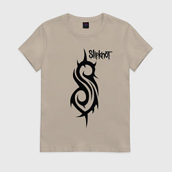 Футболка хлопковая женская SLIPKNOT, цвет: миндальный