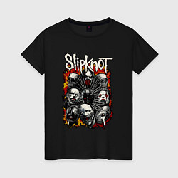 Футболка хлопковая женская Slipknot, цвет: черный