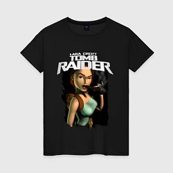 Футболка хлопковая женская TOMB RAIDER, цвет: черный