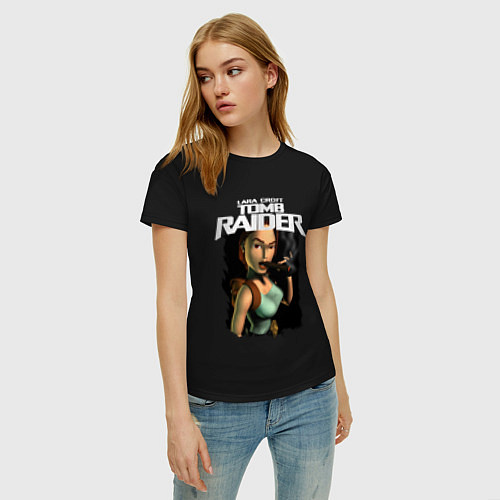 Женская футболка TOMB RAIDER / Черный – фото 3