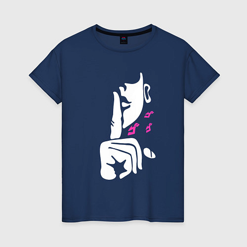 Женская футболка JOJOS BIZARRE ADVENTURE / Тёмно-синий – фото 1