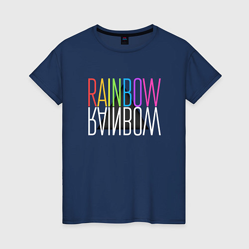 Женская футболка Rainbow / Тёмно-синий – фото 1