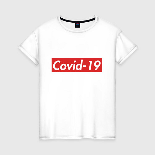 Женская футболка COVID-19 / Белый – фото 1