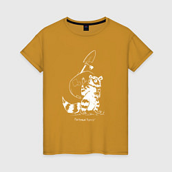 Женская футболка Курьер - Енот