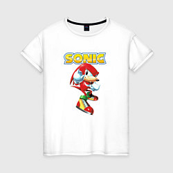 Футболка хлопковая женская Sonic, цвет: белый