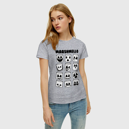 Женская футболка FORTNITE x MARSHMELLO / Меланж – фото 3