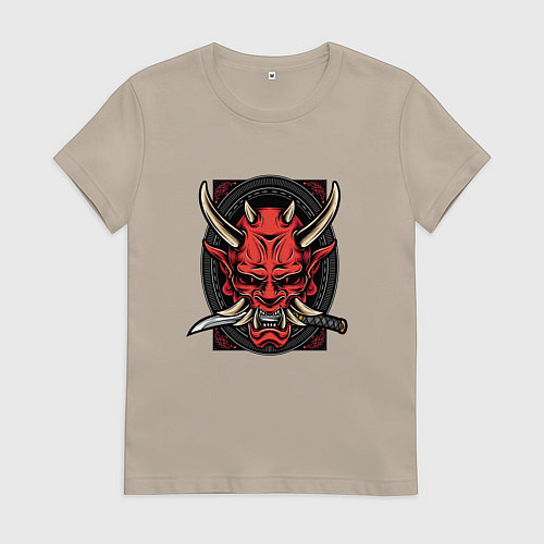 Женская футболка МАСКА РОНИНА / Миндальный – фото 1