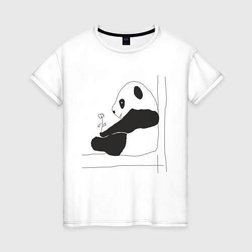 Женская футболка Little Panda / Белый – фото 1