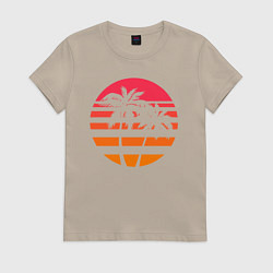 Женская футболка Пальма