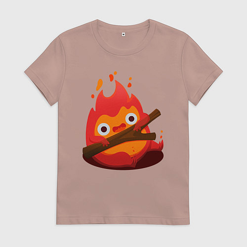 Женская футболка Calcifer / Пыльно-розовый – фото 1