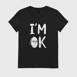 Футболка хлопковая женская IM OK, цвет: черный