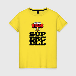Футболка хлопковая женская Разработчик Supercell, цвет: желтый