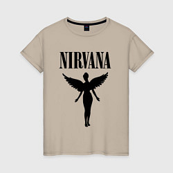Футболка хлопковая женская NIRVANA, цвет: миндальный