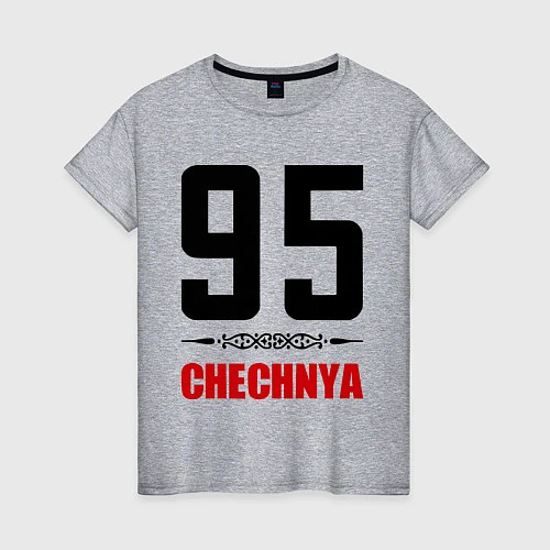 Женская футболка 95 Chechnya / Меланж – фото 1