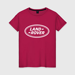 Футболка хлопковая женская LAND ROVER, цвет: маджента