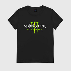 Футболка хлопковая женская MONSTER ENERGY, цвет: черный