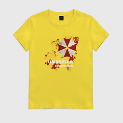 Футболка хлопковая женская Umbrella, цвет: желтый