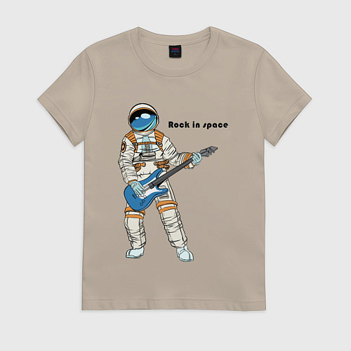 Женская футболка Rock in Space 1 / Миндальный – фото 1