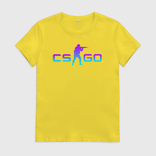 Женская футболка CS GO NEON / Желтый – фото 1