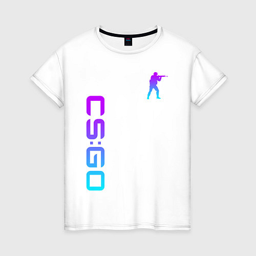 Женская футболка CS GO NEON / Белый – фото 1