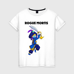 Футболка хлопковая женская ROGUE MORTIS BRAWL STARS, цвет: белый