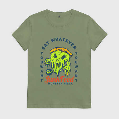 Женская футболка Monster Pizza / Авокадо – фото 1