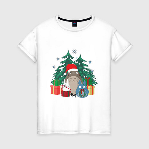 Женская футболка New Year Totoro / Белый – фото 1