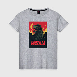 Женская футболка Godzilla