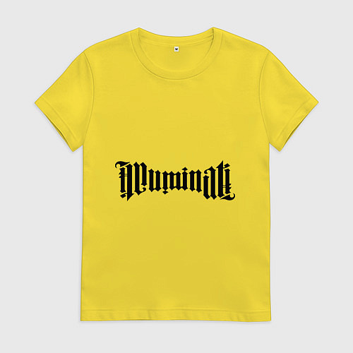 Женская футболка Амбиграмма Иллюминати / Желтый – фото 1