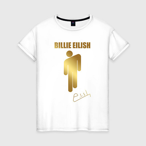 Женская футболка Billie Eilish автограф / Белый – фото 1