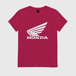 Футболка хлопковая женская HONDA, цвет: маджента