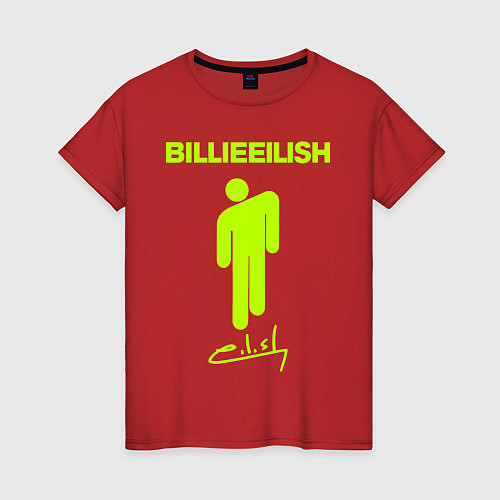 Женская футболка BILLIE EILISH / Красный – фото 1