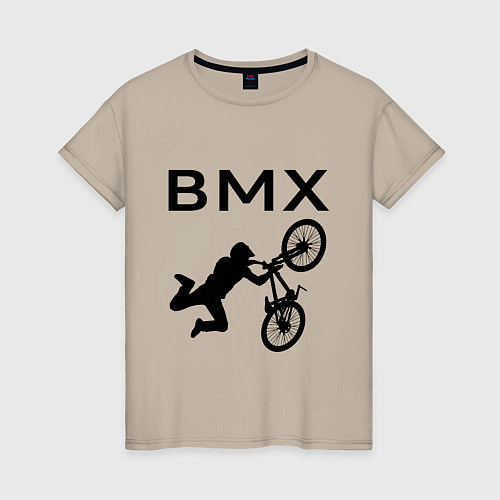 Женская футболка Велоспорт BMX Z / Миндальный – фото 1