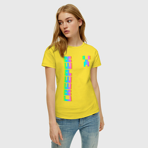 Женская футболка MINECRAFT CREEPER / Желтый – фото 3