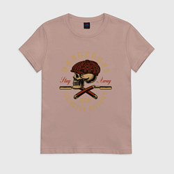 Женская футболка Острые козырьки Череп и бритвы