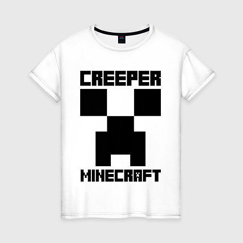 Женская футболка MINECRAFT CREEPER / Белый – фото 1