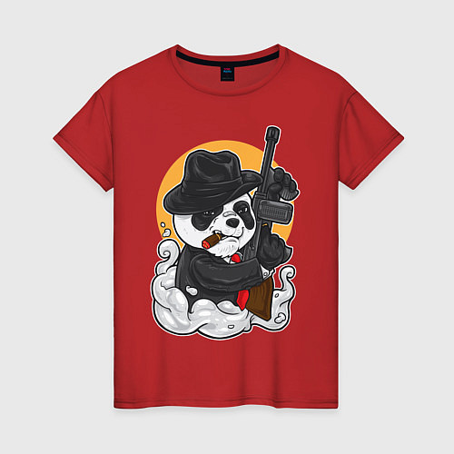 Женская футболка Panda Gangster / Красный – фото 1