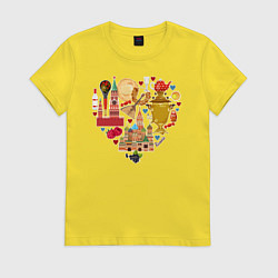 Женская футболка LOVE RUSSIA