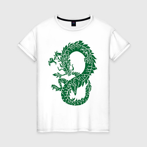 Женская футболка Древний китайский дракон / Белый – фото 1