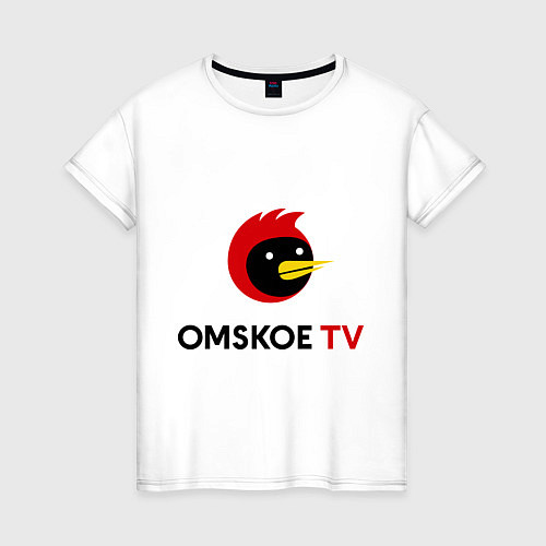 Женская футболка Omskoe TV logo / Белый – фото 1