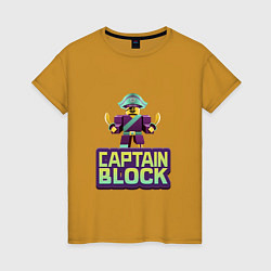 Женская футболка Roblox Captain Block Роблокс