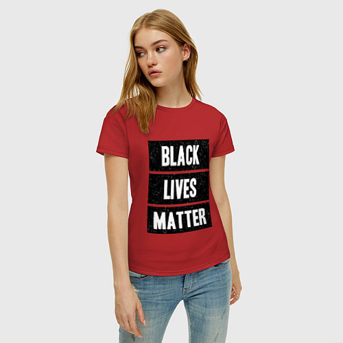 Женская футболка Black lives matter Z / Красный – фото 3