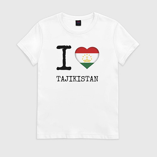 Женская футболка Я люблю Таджикистан / Белый – фото 1