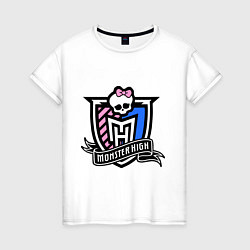 Футболка хлопковая женская MH: Monster High, цвет: белый