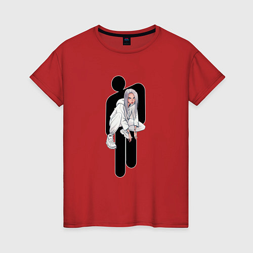 Женская футболка Билли айлиш / Красный – фото 1