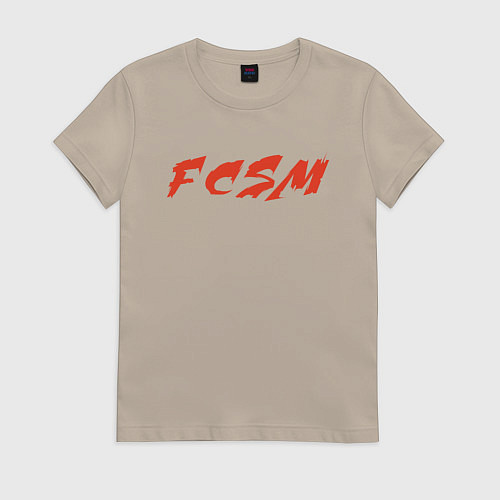 Женская футболка FCSM / Миндальный – фото 1
