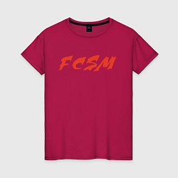 Футболка хлопковая женская FCSM, цвет: маджента