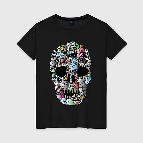 Женская футболка Tosh Cool skull / Черный – фото 1