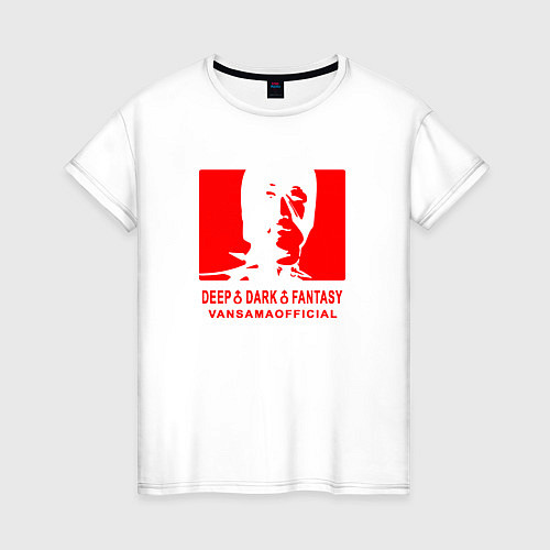 Женская футболка VANSAMA OFFICIAL Red / Белый – фото 1